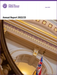 Report cover image showing architectural details inside the Legislative Assembly of B.C.